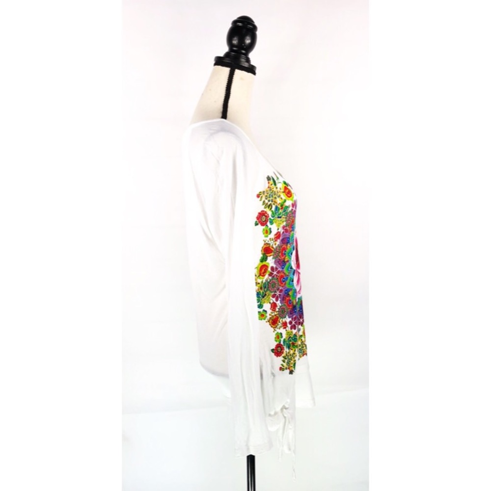 DESIGUAL Floral Print Tunic Top T-Shirt - Picture 4 of 8